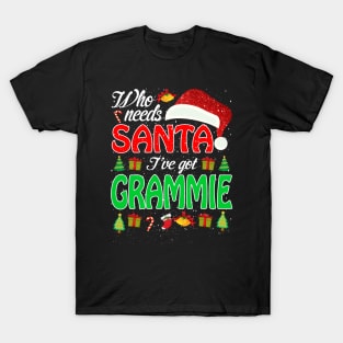 Who Needs Santa Ive Got Grammie Funny Matching Family Christmas Gift T-Shirt